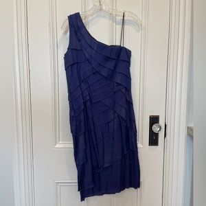 Sangria Deep Blue Cocktail Midi Dress Size 8